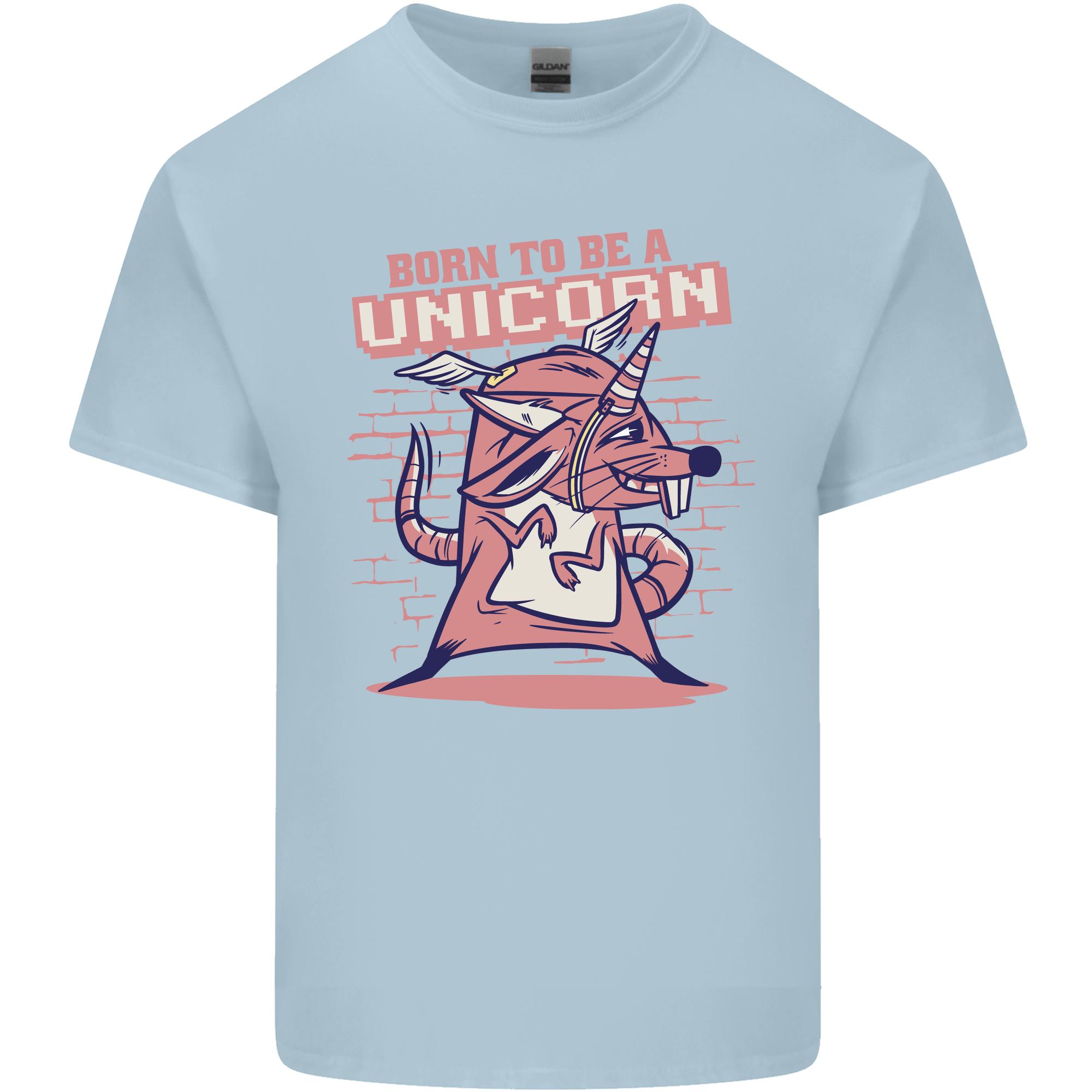A Rat Born To Be a Unicorn Funny Unisexs Light Cotton TShirt S