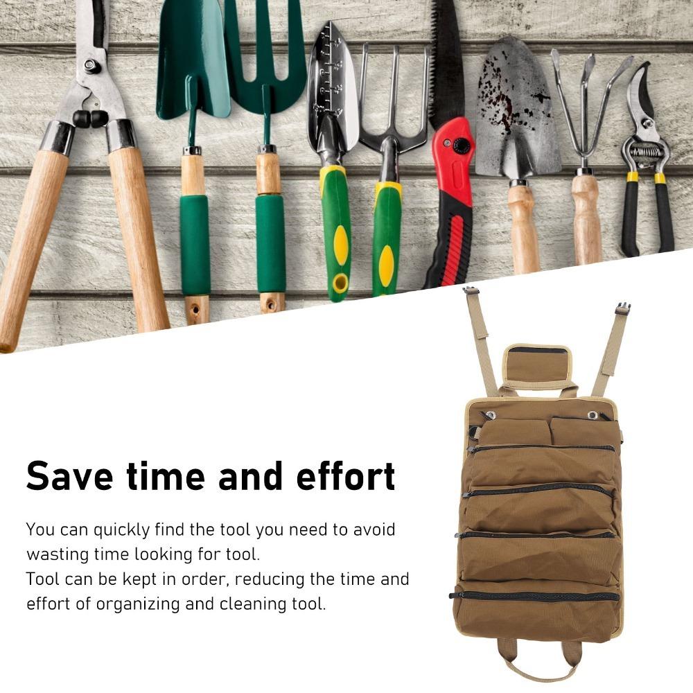 

Oxford Cloth Tool Roll Organizer Professional Portable Tool Storage Bag Gardening хакі