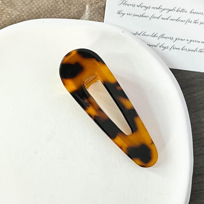 

Корейские шпильки с леопардовым принтом из ацетата, заколки-заколки с геометрическим узором в виде капли воды для женщин, аксессуары для волос для девочек, заколка для волос с боковой челкой, головной убор цветной печати леопарда