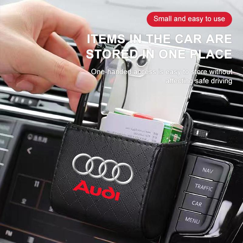 Car Air Outlet Storage Box Phone Glasses Organizer Car Goods For Audi S5 S6 S7 S4 S8 TT TTS A4 B8 A3 B6 A6 C7 C6 B7 Q5 Q7 C5 A5 B5 A7 A1 B9 Q3 A8L Q8