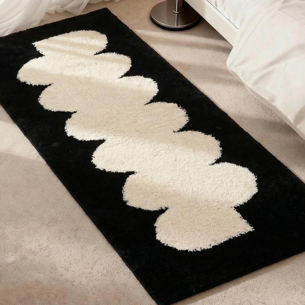 Korean Style Thickened Non-Slip Bathroom Floor Mat with Personalized Letter Flocking - Water-Absorbing Foot Pad/ Carpet