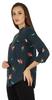 Inkmeso Fashionable Printed Casual Top For Women  s Mandarin Collar Relaxed-Fit Tunic