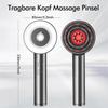 2-in-1 Elektrische Kopfhautmassagebürste, Haaröl-Applikator, Tragbares Kopfhautmassagegerät mit Rotlicht und Knetmassage, Rotlichttherapie, Kopfmassage