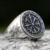2023 Men's 316L stainless steel Viking Vegvisir Ring For Men  Amulet Scandinavn Jewelry free shipping