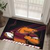 Brisbane Broncos Design Crystal Velvet Carpet Cozy Non?Slip Printed Rug For Bedroom Living Room Entrance