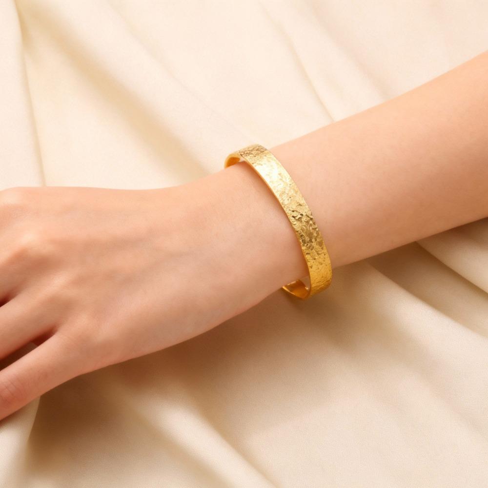 Flower Chunky Cuff Bangle Gold Color Open Cuff Bangle Flower Cuff Bangle Party Accessories Gifts