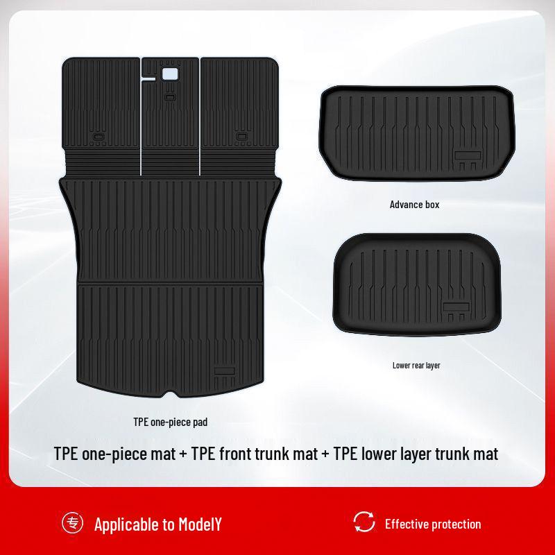 Durable TPE Car Floor Mats for Tesla Model 3/Y Front Trunk