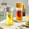 Oil Pot with Handle Large Capacity Food Grade BPA Free Automatic Opening/Closing Transparent Olive Oil Dispenser Bottle