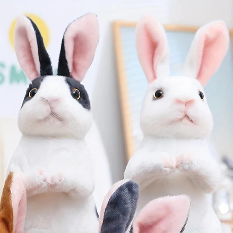 1pc Simulation Bunny Plush Doll Easter Bunny Party Gifts Home Decorating Ornaments Cute Figurines Photography Decoration Props