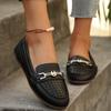 Damen Leder Freizeitschuhe Damen Ausgeschnitten Weiche Loafer Koreanische Version Flache Schuhe Mokassins Damen Luxusmarke Zapatillas Mujer