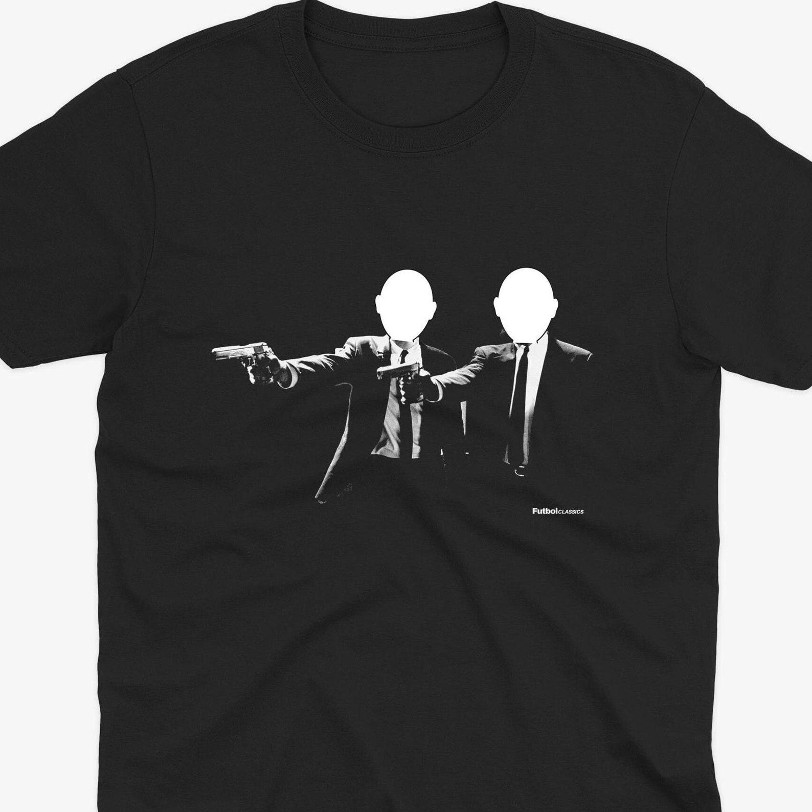 Custom Players Pulp Fiction Style T Shirt | Football T Shirt | Football Gift | Custom Football Design | Football Club | Football Fan L