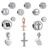 Faith Blessed Prayer Cross Charm Bead Fit Original Fashion Bracelet Diy For Women Jewelry