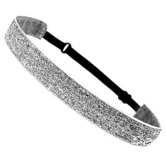 Fashion Kids Glitter Non Slip Stretch Hairband Sports Headband Hair Accessory серебряный