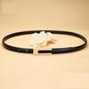 Women's Retro Black Thin Belt - Classic, Versatile, Perfect for Skirts, Shirts, and Suits