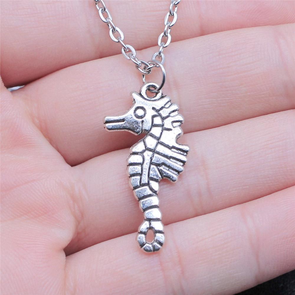 Mermaid Dolphin Ocean Life Pendant Antique Bronze Metal Men Collar Necklace Fashion Gift