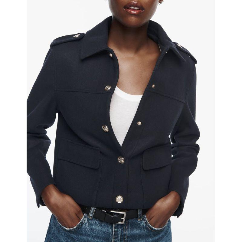 Spring New Arrival Fashion Loose Lapel Long Sleeves Retro Golden Breasted Soft Jacket Outwear 3046258