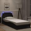 VidaXL Bed Frames with LED Lights, Upholstered Bed, Single Bed, Indoor Bedroom Adult Bed, Modern, Black 3214075