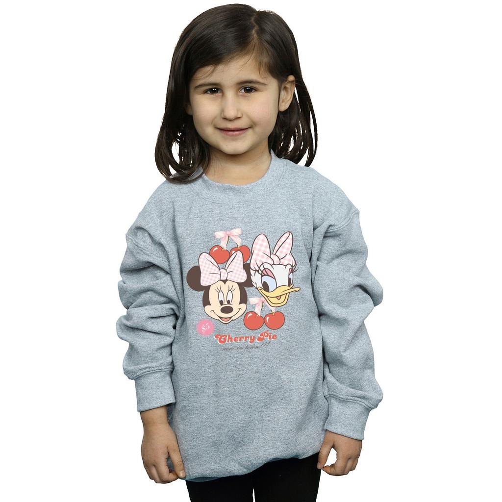Disney Girls Minnie Mouse & Daisy Cherry Sweatshirt