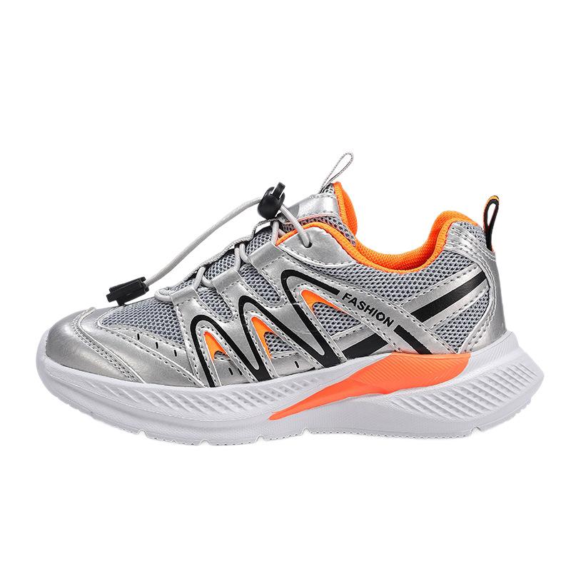 Boys' Spring and Autumn Athletic Shoes, Breathable Mesh Running Shoes, Soft-soled, Non-slip, for Older Children and Students