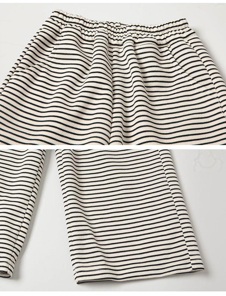 Φθινόπωρο 2025 Σετ Φούτερ & Φόρμας Color Block για Κορίτσια - Ριγέ Μακρυμάνικο Σετ Δύο Τεμαχίων