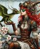 Diamond Painting Steampunk Girl With Little Dragon Bird Leopard Aniamls New 2024 5D DIY Diamond Mosaic Embroidery Cross Stith