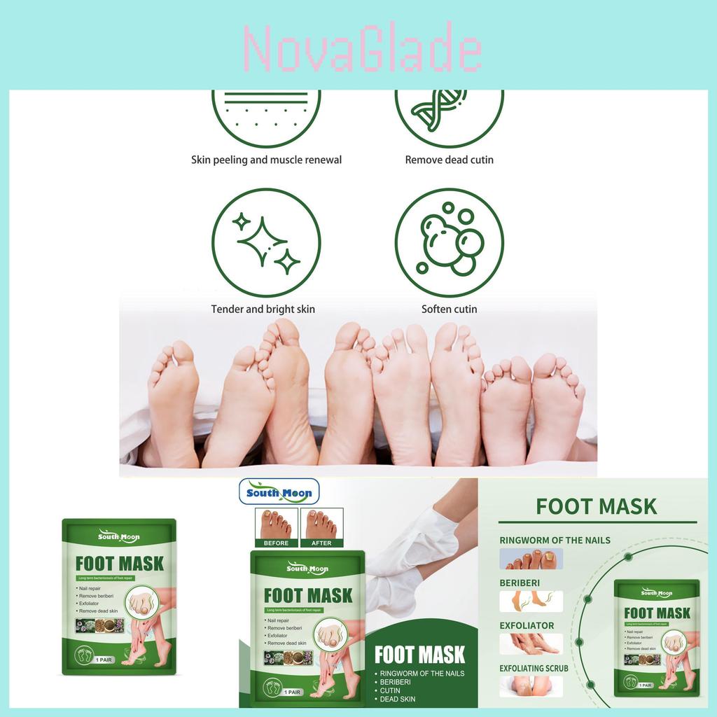 South Moon Nail Repair Foot Mask Nourishing Moisturizing Exfoliating For Cracked Heels
