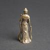 1Pc New Collectable Chinese Style Brass Carved Kwan-yin Guan Yin Buddha Exquisite Small Statues Home Decoration Knickknacks