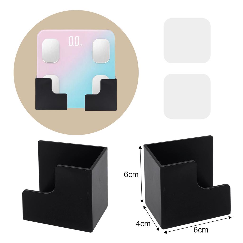 Weight Scale Holder Wall Mounted No Drill Storage Rack for Body Fat Scale Universal Adhesive Organizer for Bathroom Living Room