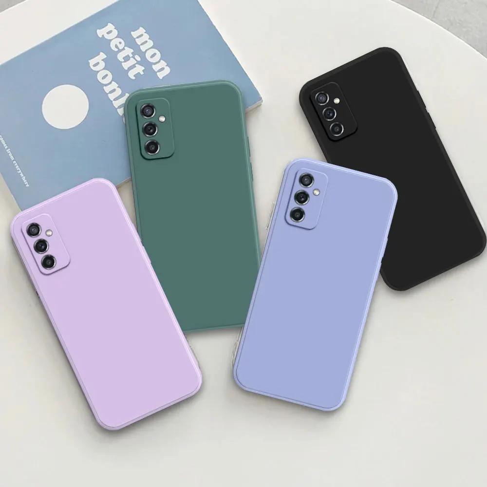 Etui do Samsung M52 A52 Do Samsung Galaxy M52 5G Coque Miękki Silikon Odporne na Wstrząsy Pokrowiec Galaxy A52 5G Kwadratowe Etui na Telefon Fundas