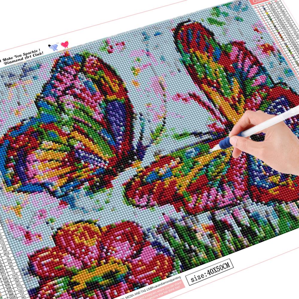 

Полный квадратный алмаз 5D DIY Алмазная картина Бабочка Алмазная вышивка Алмазная мозаика 15*20 cm