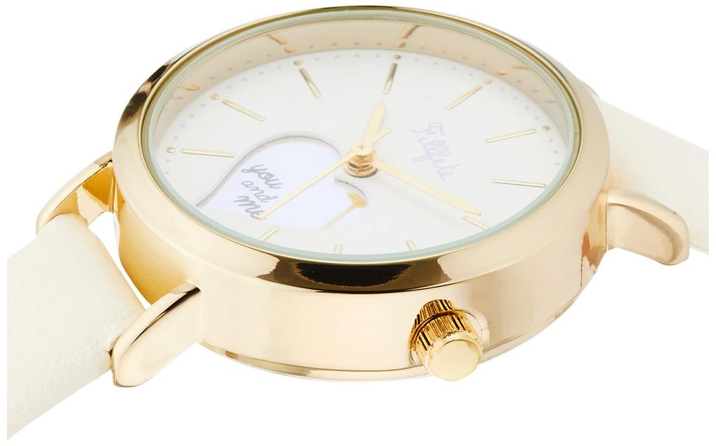 Watch Analog Shake Gold Leather Strap [Fieldwork] KDS012-1 Women's Off-White