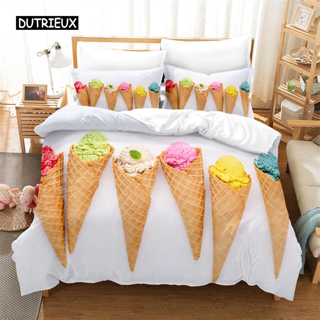 

Комплект постельного белья Summer Fruit Queen, комплект постельного белья с цифровой печатью, комплект постельного белья King Size, комплект постельного белья EU single(135x200cm)