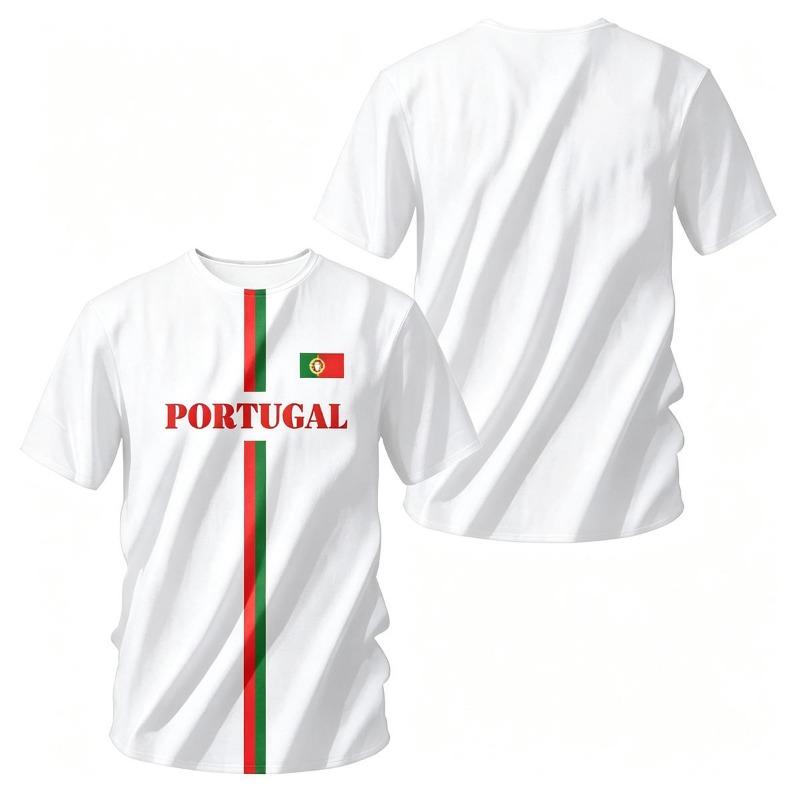 Portugal Football Shirt Print Soccer Jersey National Team Fans Tops