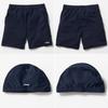 Fitness Bademode Badehose Badekappe Set für 3L [FILA] + Herren, Marineblau,