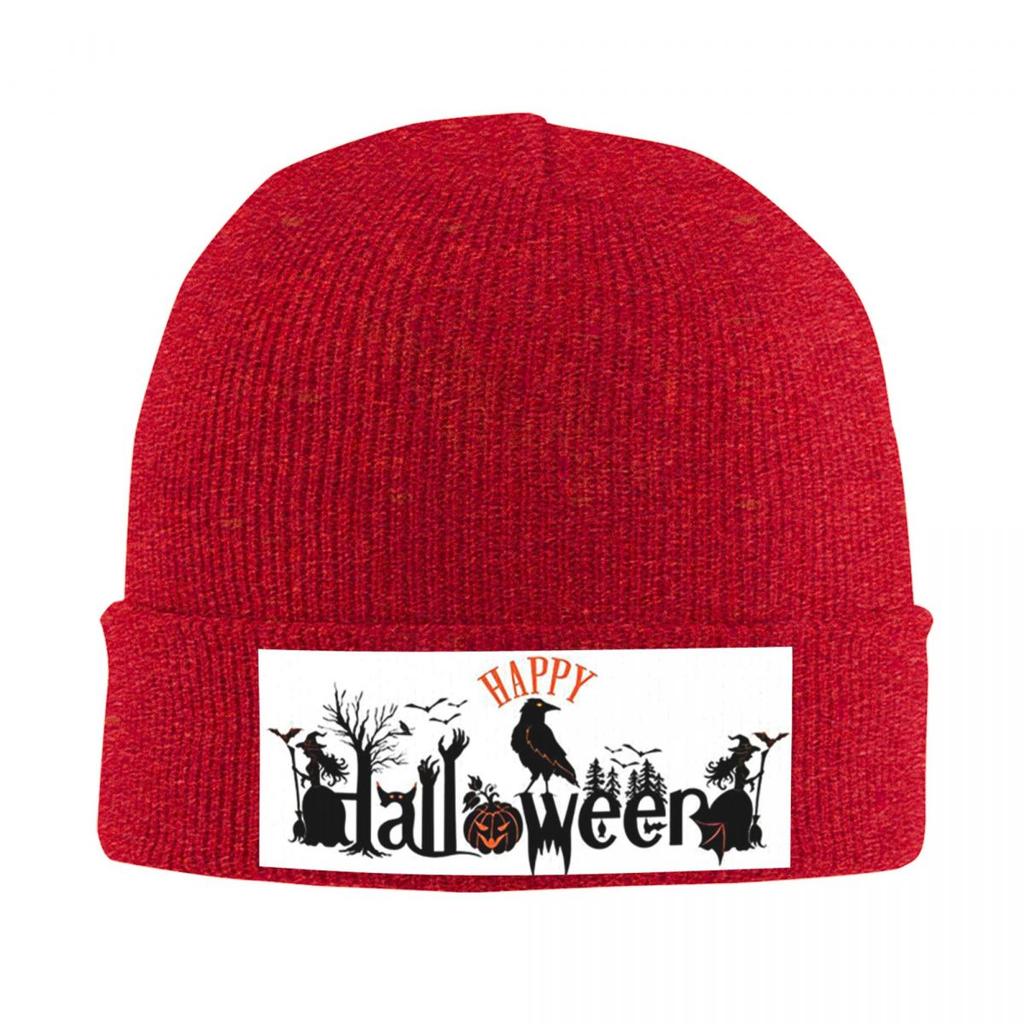 Happy Halloween Warm Knitted Cap Winter Knit Bonnet Hat Skullies Beanies Hip Hop Caps for Unisex