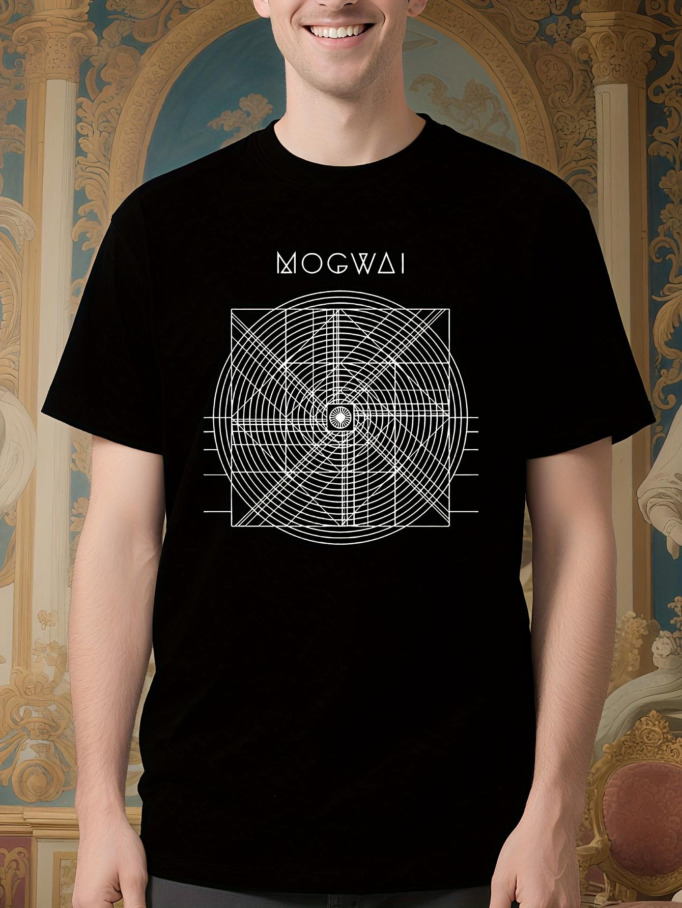 Mogwai Music Graphic Tshirt - Black Cotton Crewneck with ... M