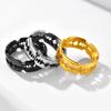 Stainless Steel Thick Blunt Blades Rings for Men Women Size 7-14 Safe Wearing Gothic Punk Cool Ring Party Jewelry Gift
