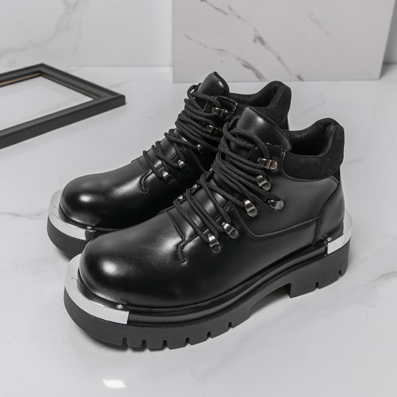 Men's Business Formal Shoes Embossed Matte Leather Brogue Wedding Shoes Adult Footwear Non-Slip Sole Basic Ankle Cover