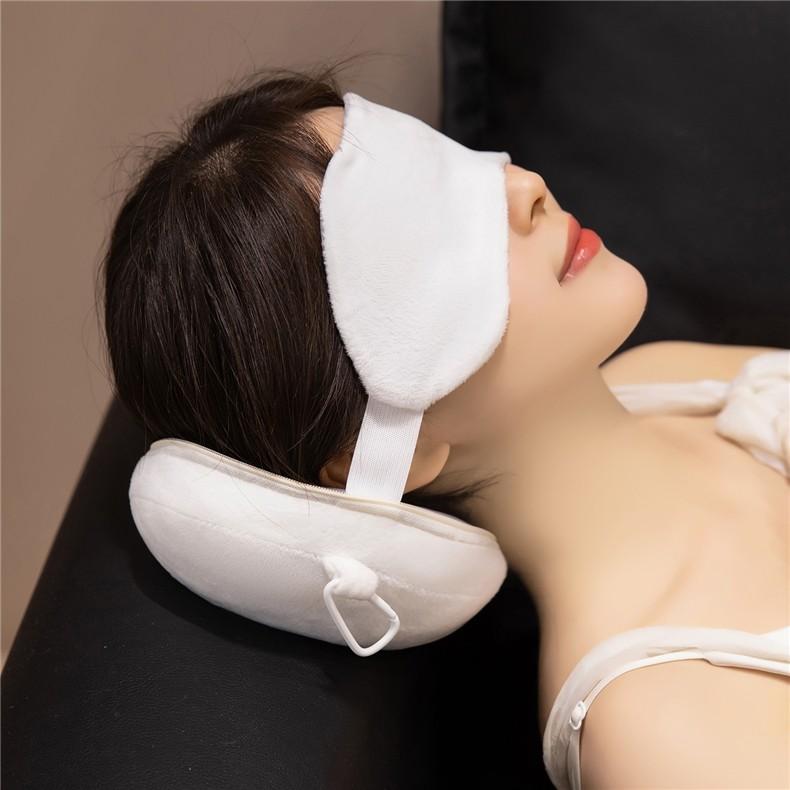 Toast Cookies Chicken Leg Design Portable Ice Silk Eye Mask Pillow Sleeping