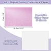 60Sheets Glitter Cardstock A4 Glitter Paper Card Stock Shiny Scrapbook 250gsm Sparkly Paper Large Shimmer for Scrapbook DIY Art