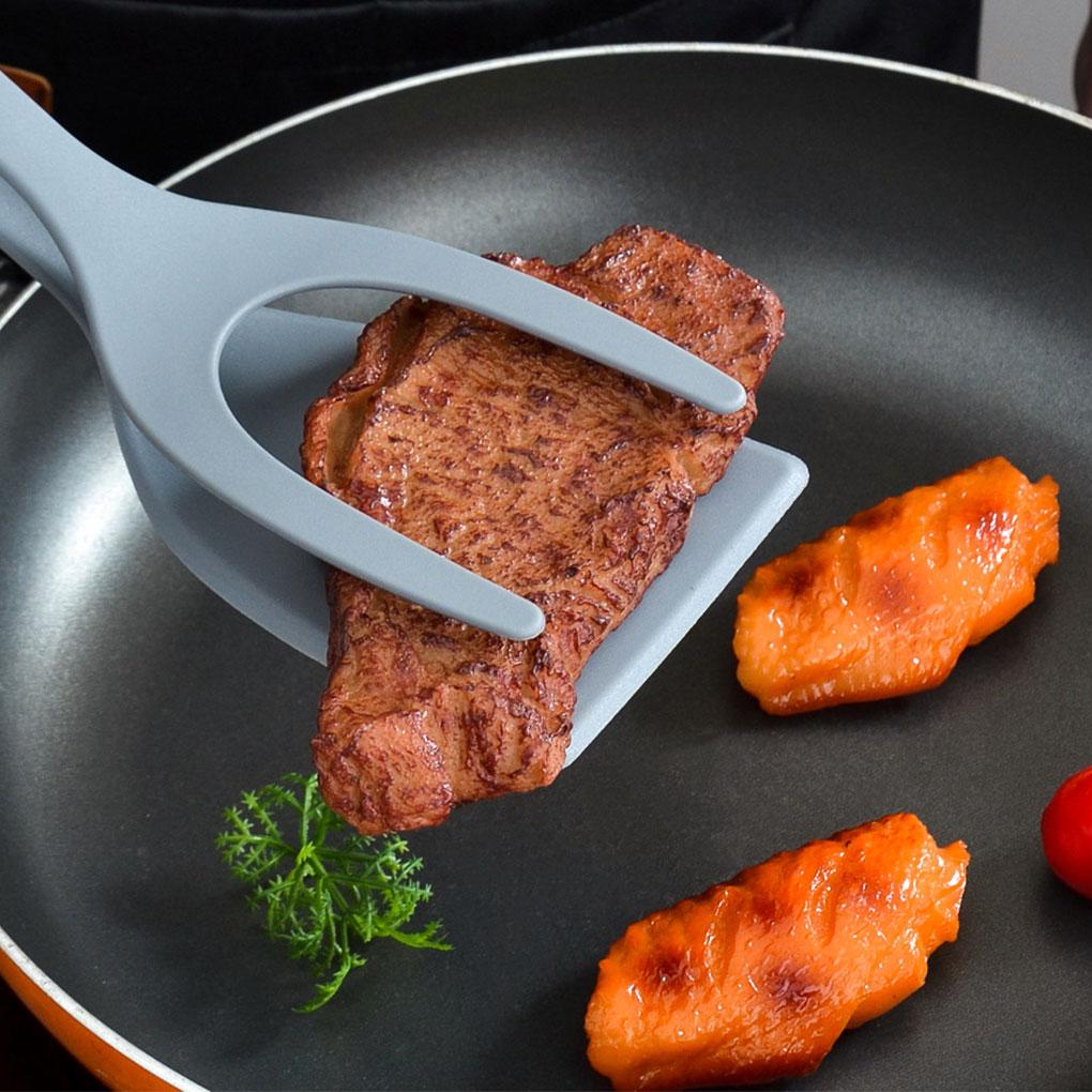 French Fries Turners Double Sided Clip For Easy Flipping Non-stick Non Stick 2 In 1 Pancake Spatula