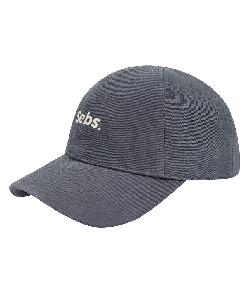 Sebseu Small Logo Twill Brown Ball Cap - Gray