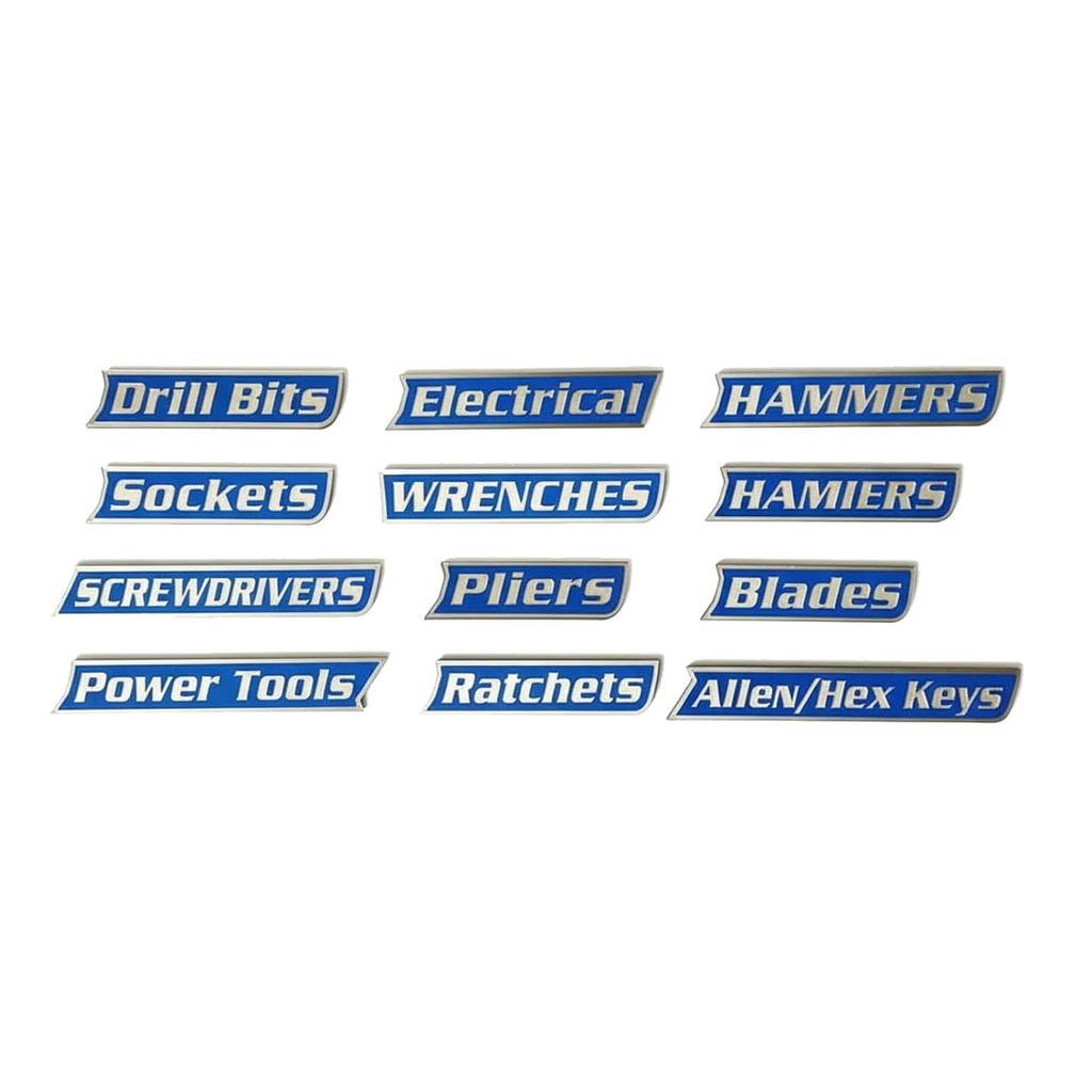 12 stuks Gereedschapskist Lade Labels Magnetische Gereedschap Identificatie Organisatie Labels Duidelijk Leesbaar Classificatie Monteur Beheer