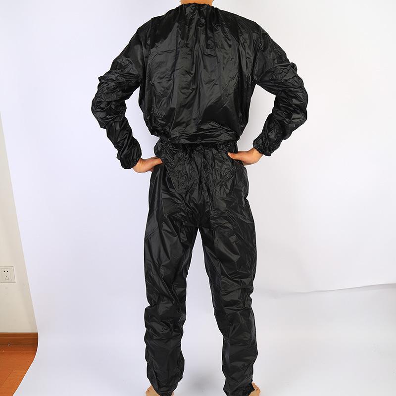 PVC Sauna Clothes Unisex Sports Fitness Sweat Clothes Sauna Suit Sweat Clothes S чёрный