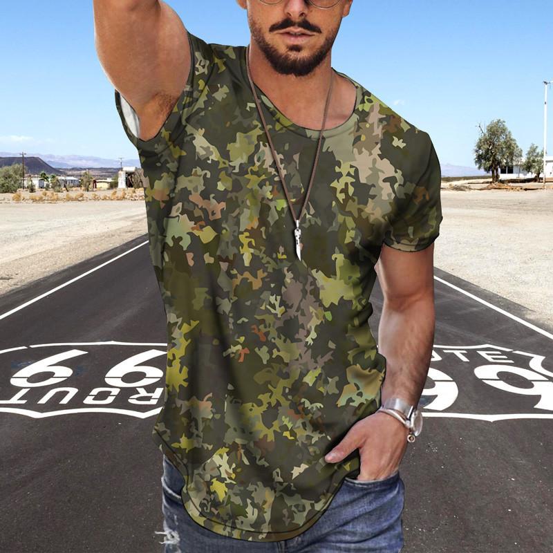 New Fashionable Army Tough Guy 3D T-shirt, Tank Top Camouflage, Outdoor Sports, Short Sleeved