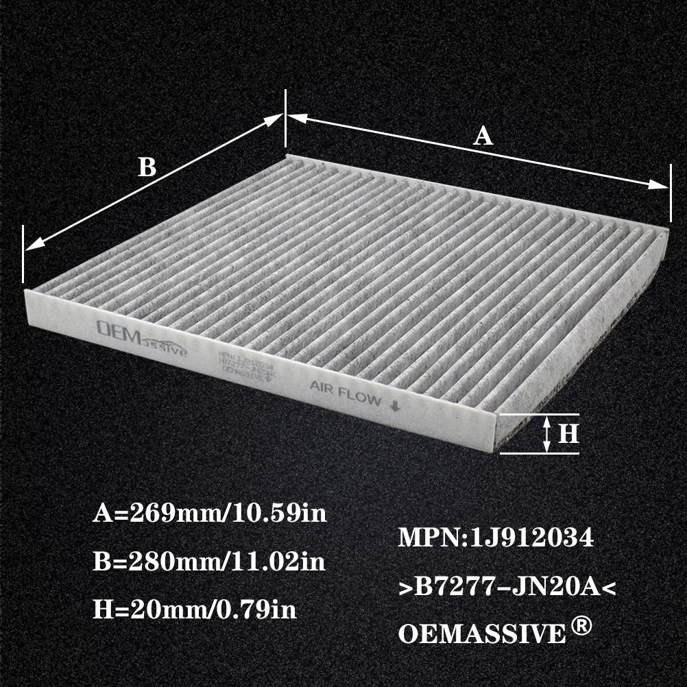 Car Pollen Cabin Air Conditioning Filter Includes Activated Carbon B7277-JN20A 27277-JA00A For Nissan Altima Murano Teana Quest