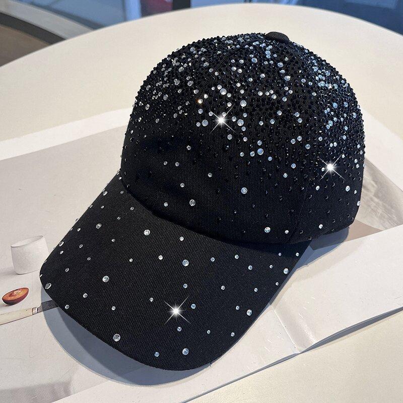 Leopard Print Baseball Cap With Rhinestones For Summer Street Style Fans