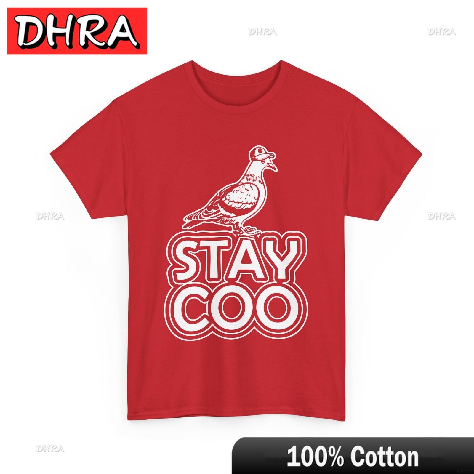 Stay Coo Funny Bird Pidgeon Shirt Funny Trendy Internet Joke Tee Humor Shirt Colorful Chic Retro Funny Tshirts Cool Casual Tops S