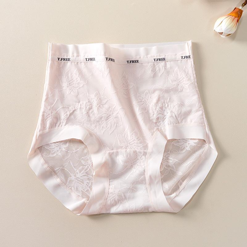 Big Size Female Spring and Summer Lace High Waist Abdominal 10A Bacteriostatic Extended Bottom Crotch No Trace Briefs