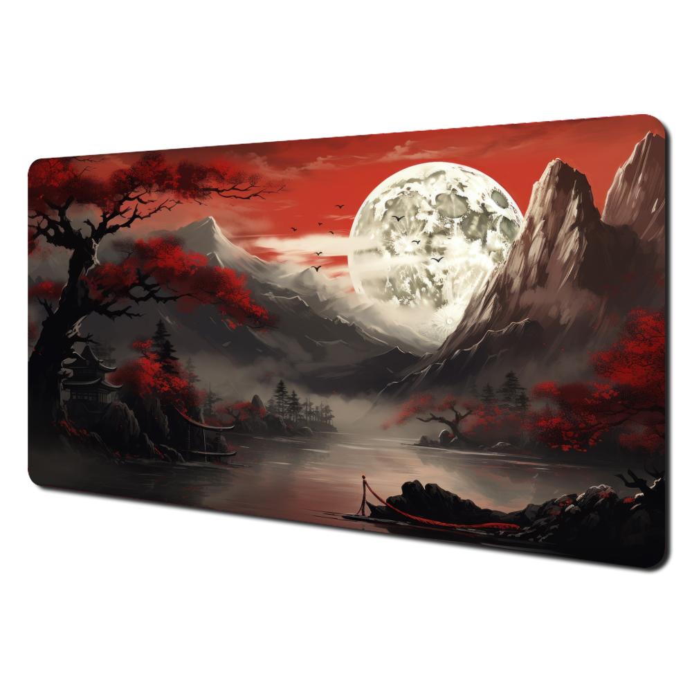 Full moon and night view theme Mouse Pad Desk Mat Stitched Edge NonSlip Durable pad for computer mouse Gaming pads tapis souris
